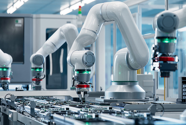 제조 분야의 IP 시계 시스템