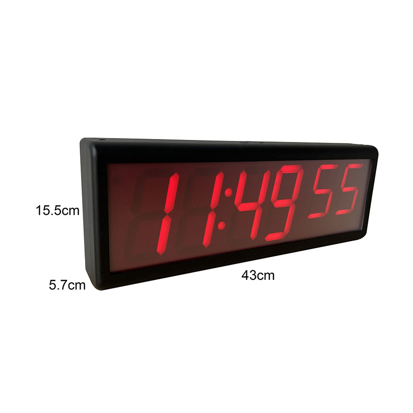4인치 6자리 인터넷 동기화 시계 (다양한 LED 색상, 4인치 시/도, 4인치 분/가로, 3인치 세로)