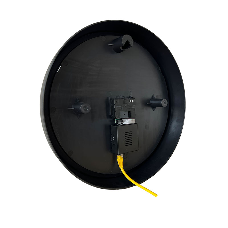 13.7인치 블랙 원형 벽걸이 PoE NTP IP 아날로그 시계, NTP 아날로그 벽시계