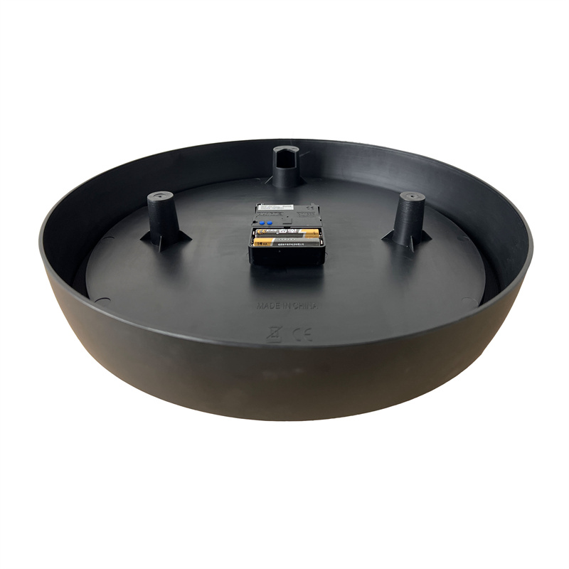 13.7인치 블랙 원형 와이파이 연결 아날로그 벽시계 (배터리 구동)